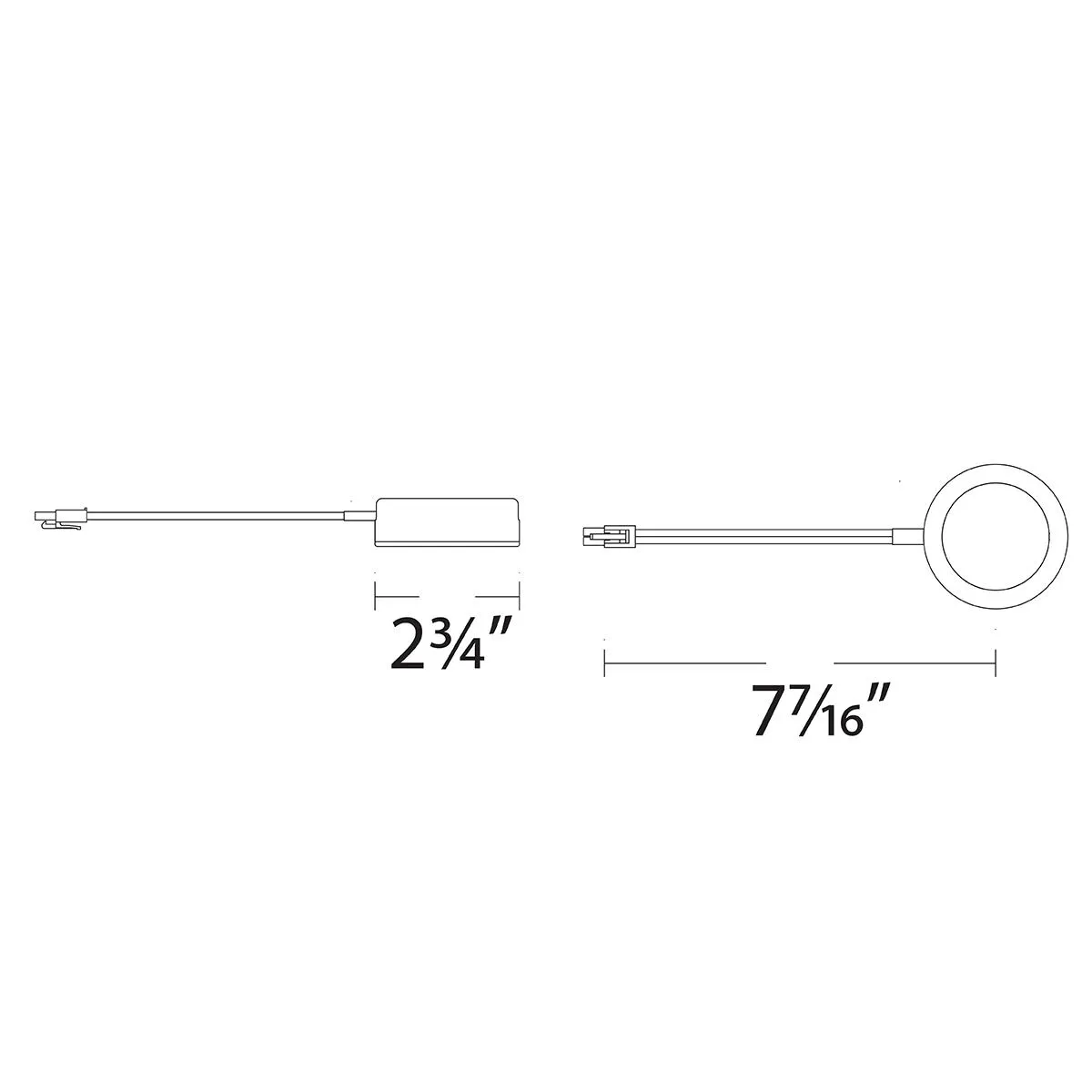 120V 3-CCT Puck Light with Lead Wire, 3" Wide, 27K|30K|35K, Black