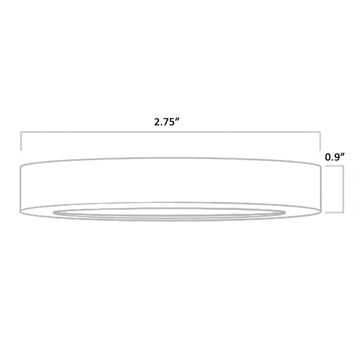 120V 3-CCT Puck Light with Lead Wire, 3" Wide, 27K|30K|35K, Black