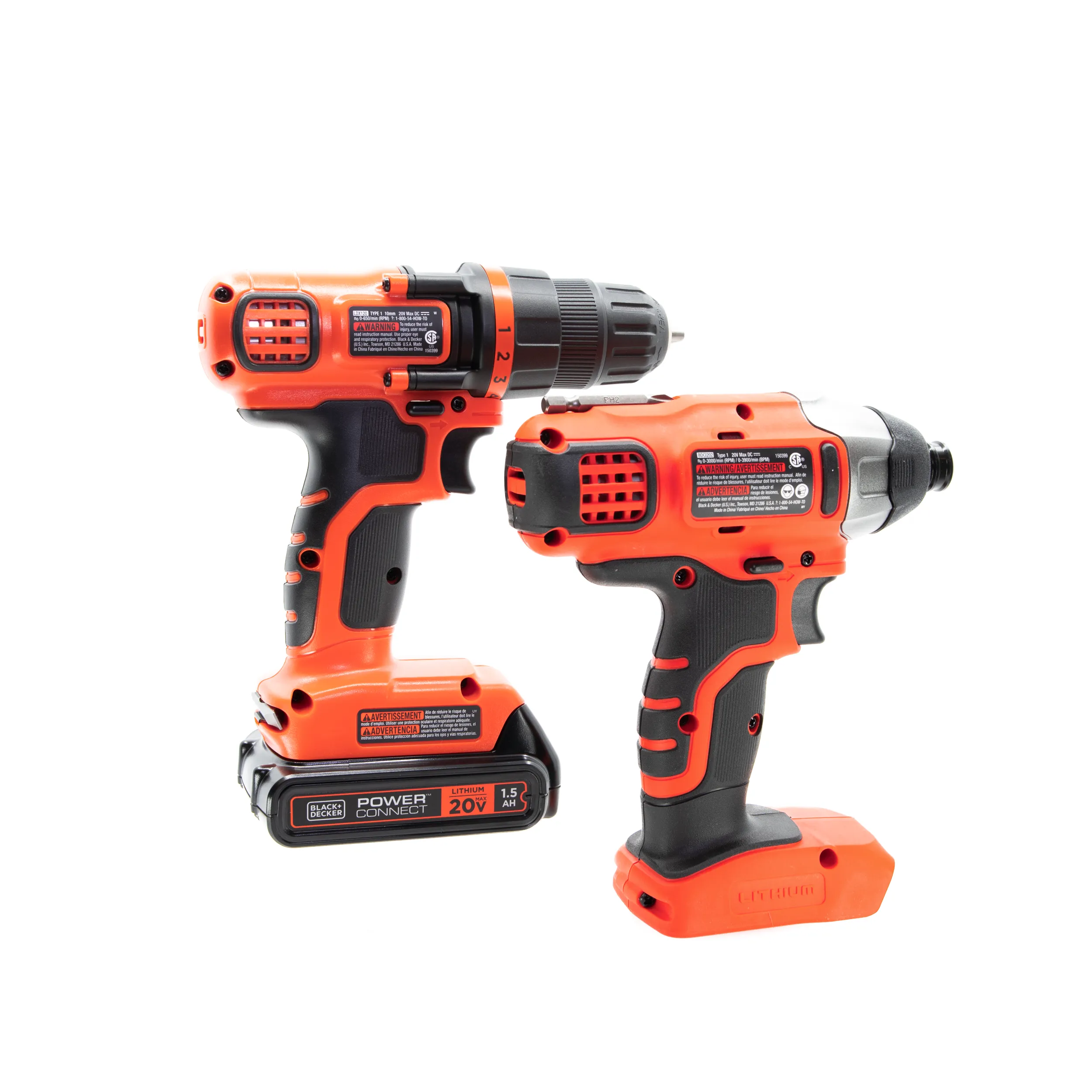 20V MAX* Cordless Drill & Impact Driver Power Tool Combo Kit