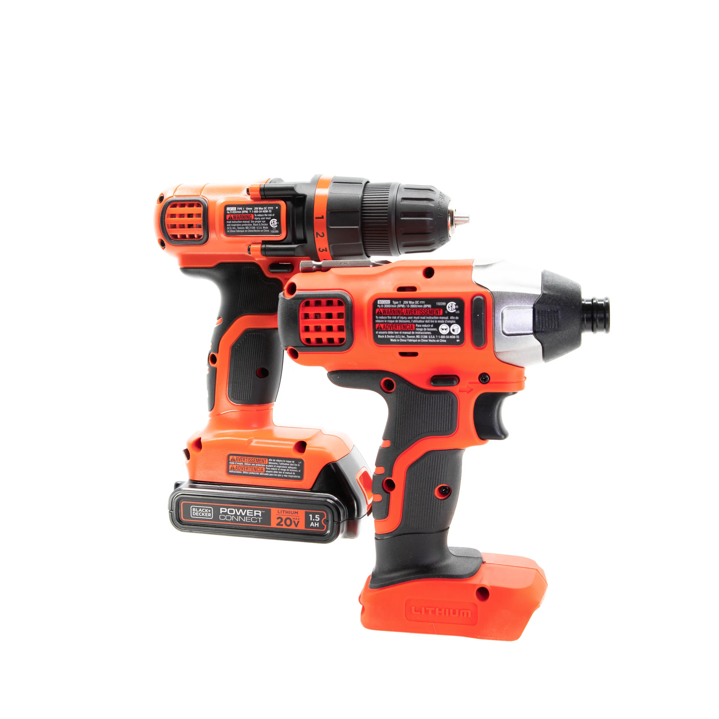 20V MAX* Cordless Drill & Impact Driver Power Tool Combo Kit