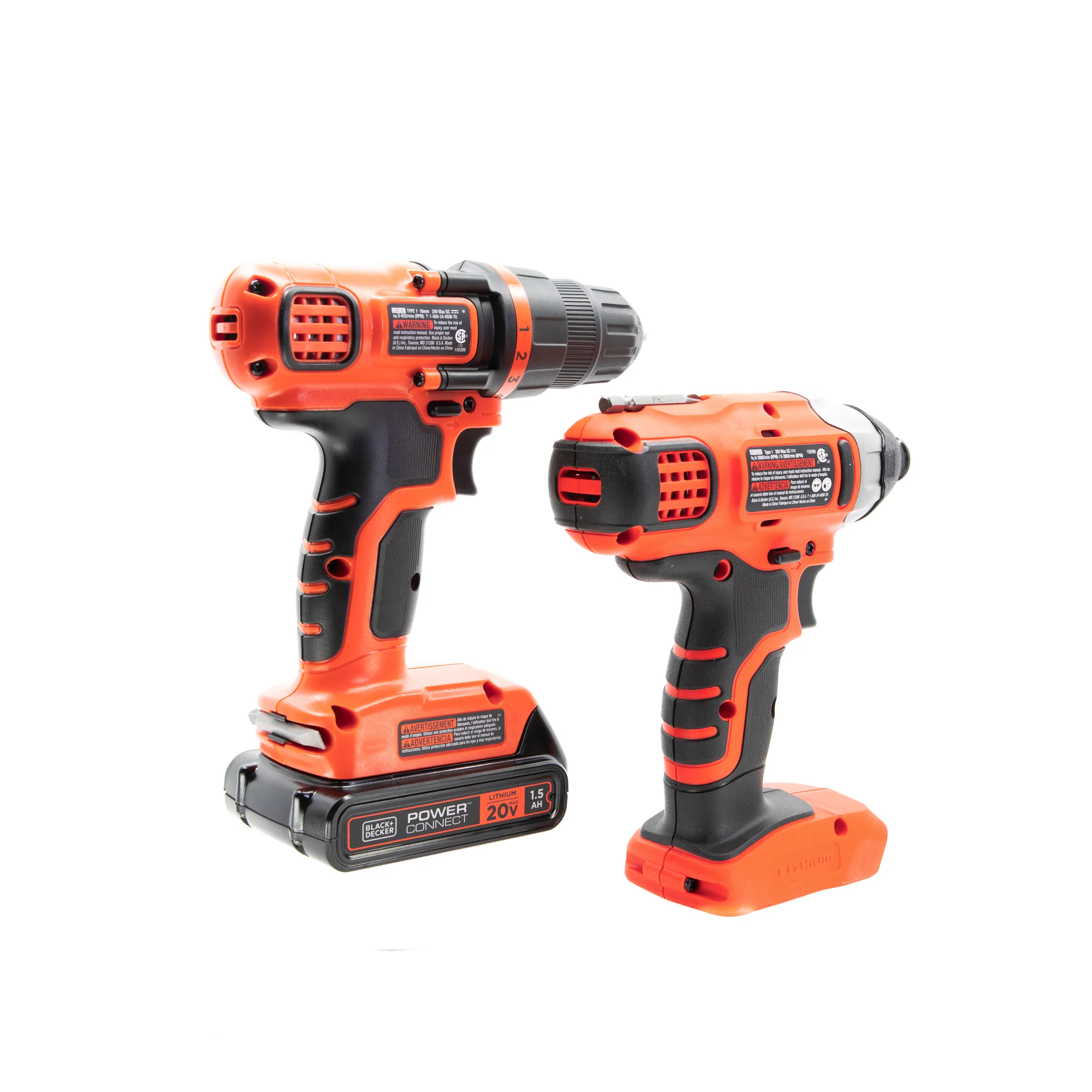 20V MAX* Cordless Drill & Impact Driver Power Tool Combo Kit