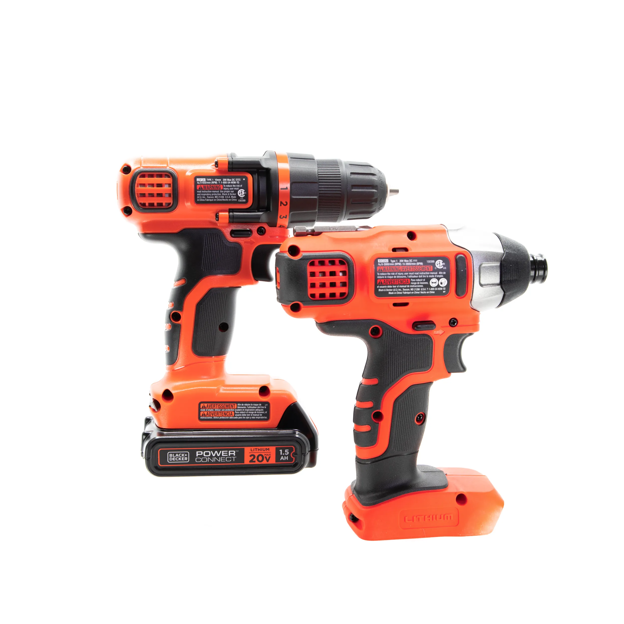 20V MAX* Cordless Drill & Impact Driver Power Tool Combo Kit