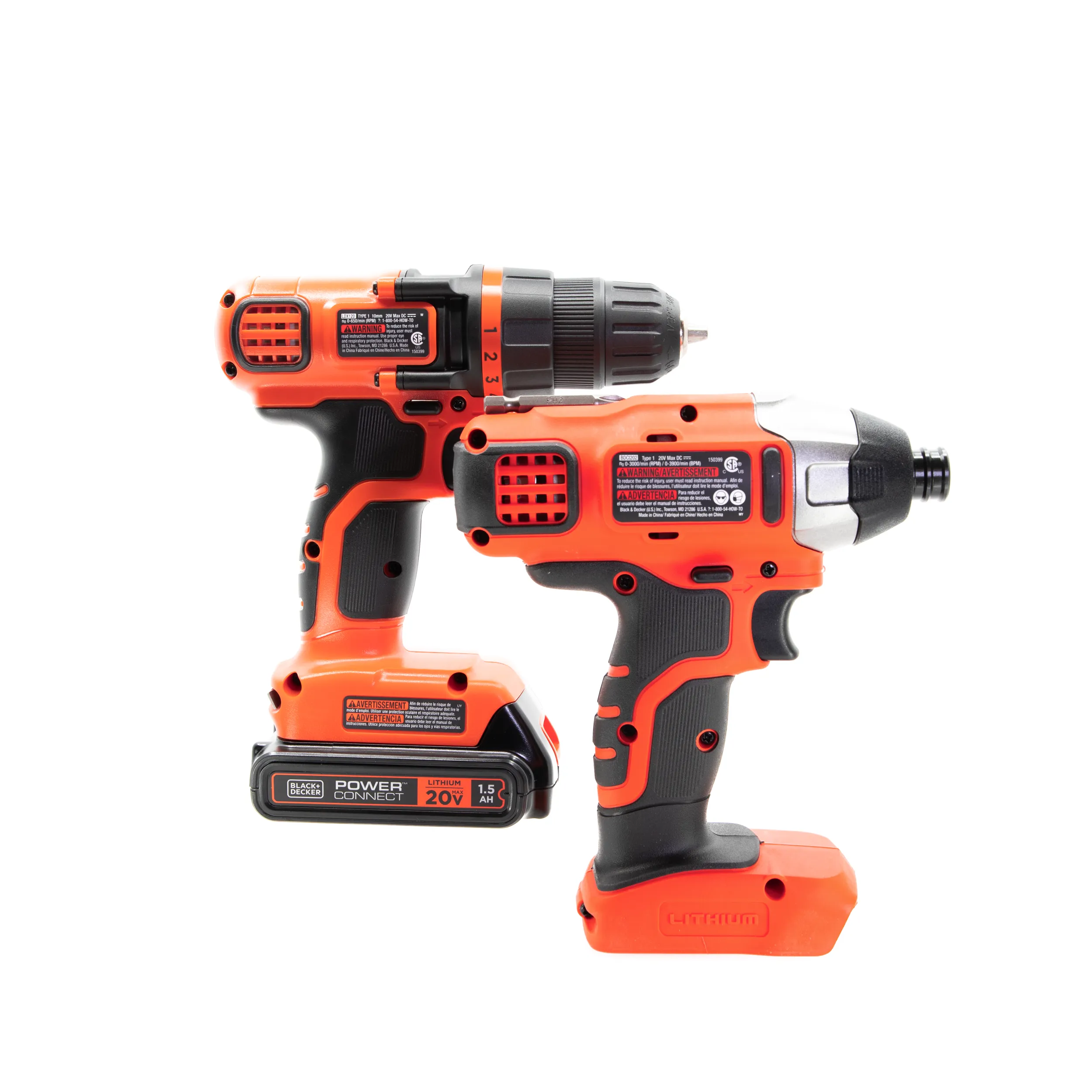 20V MAX* Cordless Drill & Impact Driver Power Tool Combo Kit