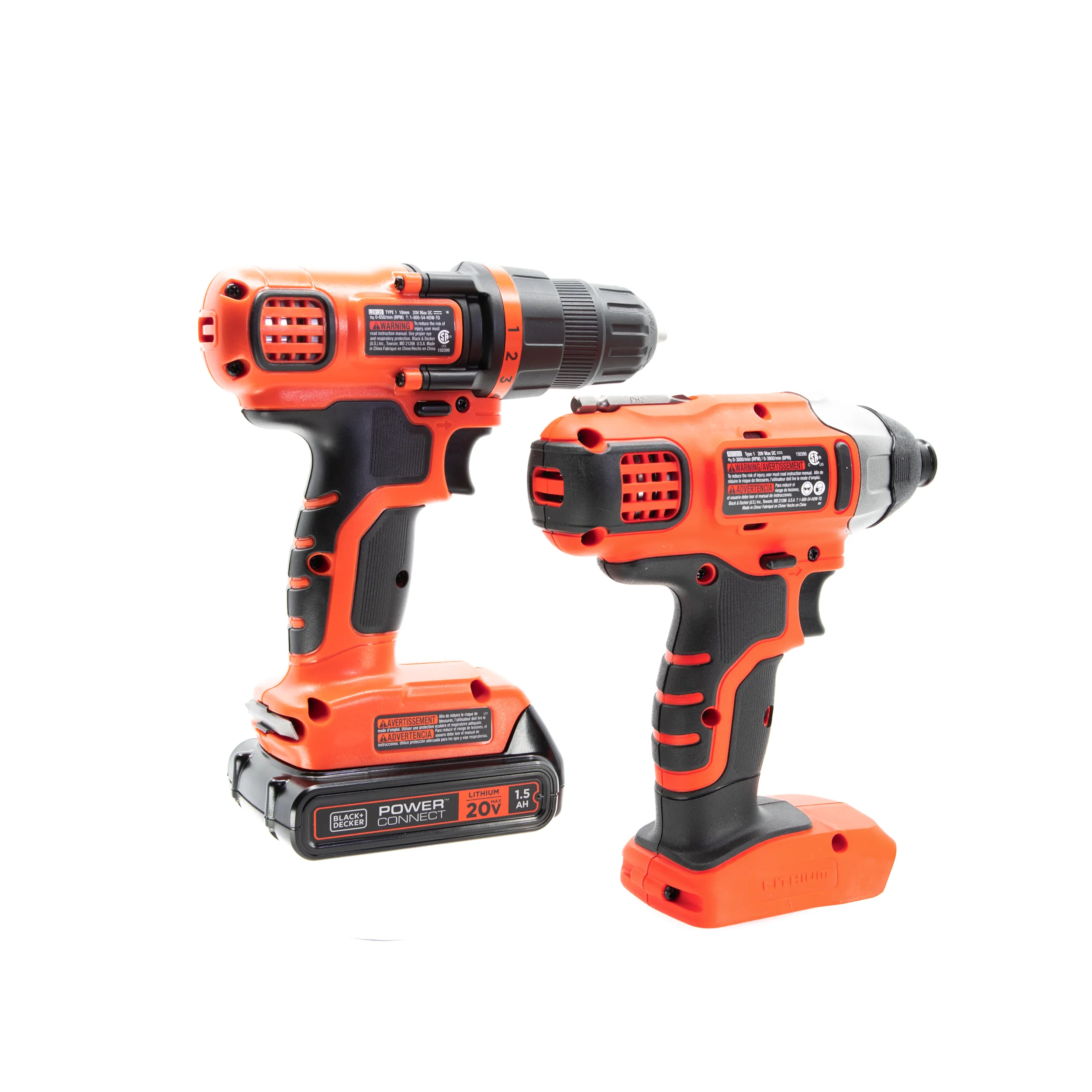 20V MAX* Cordless Drill & Impact Driver Power Tool Combo Kit