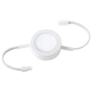 3" LED Puck Light with Double Wire, 27K|30K|35K, 120V, White