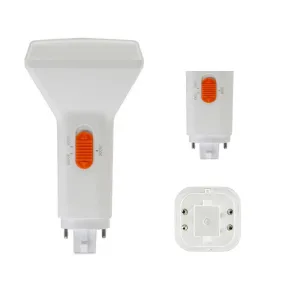 4 Pin PL LED Bulb, 10W, 1150lm, 30K/35K/40K, Vertical, 26W CFL Equal, G24q Base, Electronic Ballast