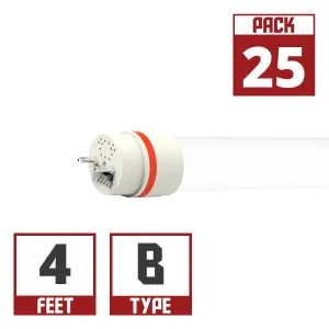 4ft LED T8 Tube, 14.5 Watts, 1800 Lumens, 3000K to 6500K, Ballast Bypass, Single|Dual End