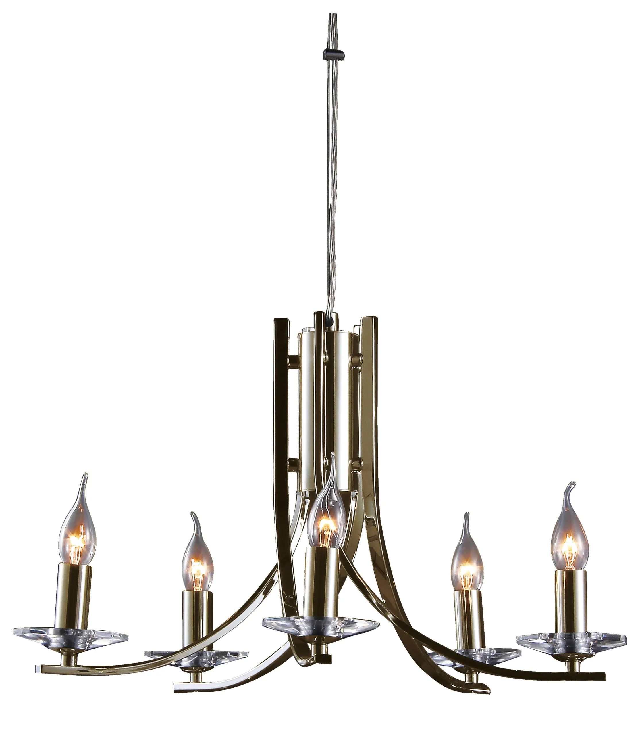 5 Light Vulcan Antique Brass Fitting
