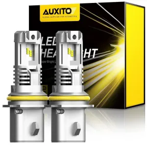 9007 LED Headlight Bulb 15000LM 6500K White Wireless Design
