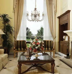 Aegean 8 Light Chandelier - Aged Brass
