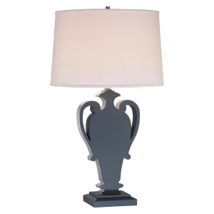 Ambience 1 Light Table Lamp Ocean Blue With Silver Leaf Highlights Finish