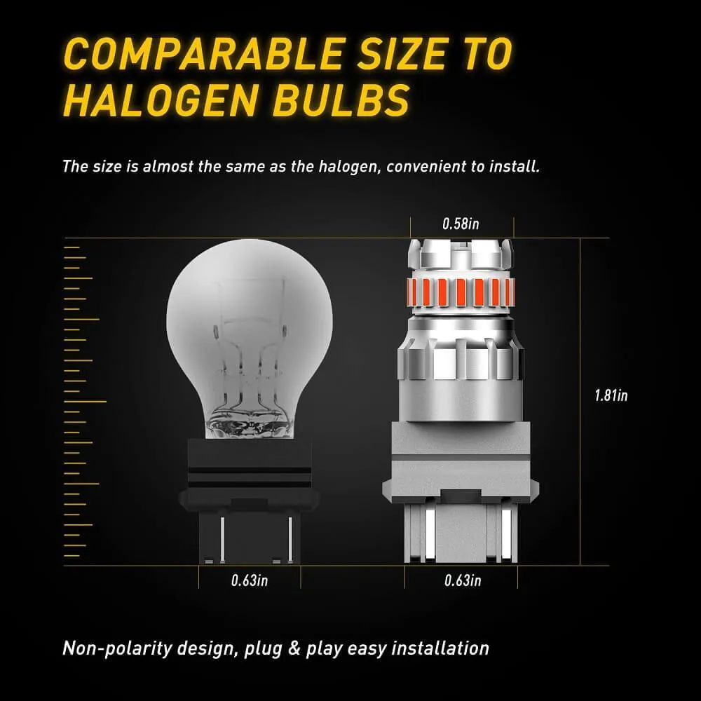 AUXITO 3157 Red LED Bulb Strobe Brake light Bulbs, Super Bright Brake Tail light