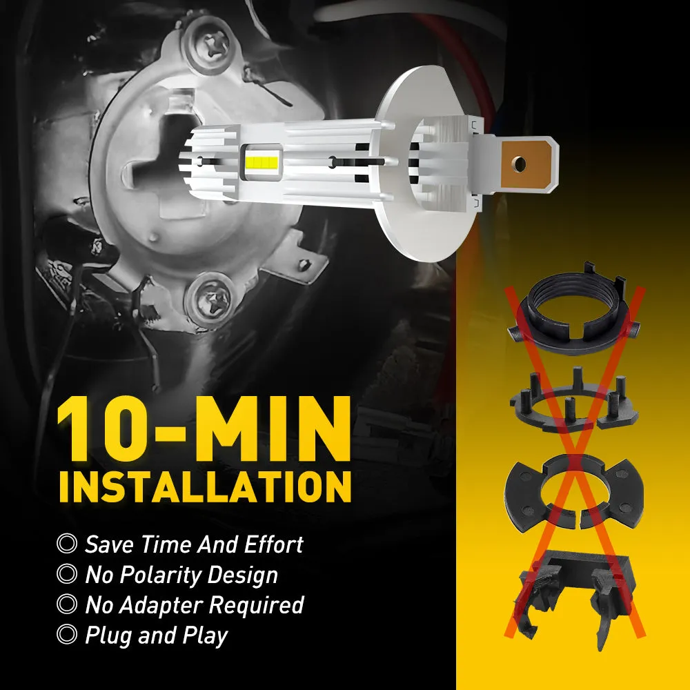 AUXITO Best H1 LED Bulb for Headlight 6500K Cool White