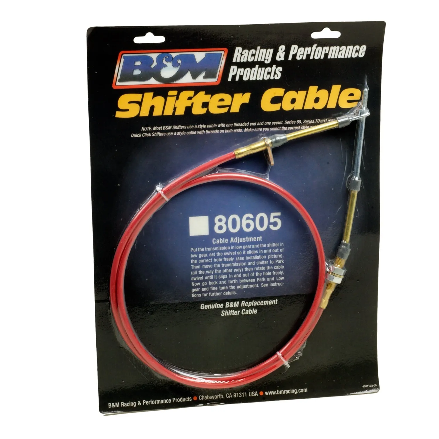 B&M 5' Eyelet Shifter Cable
