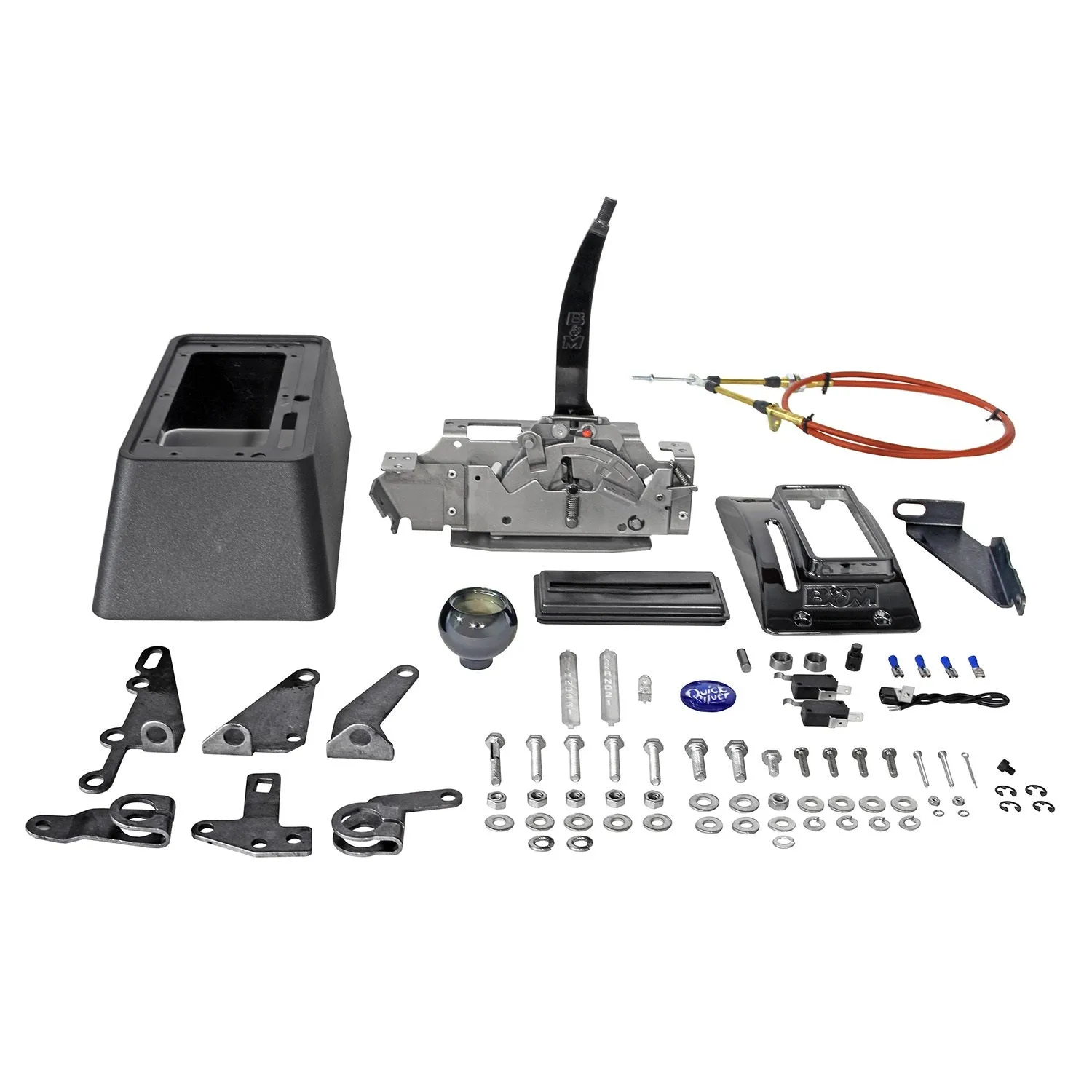 B&M Quicksilver Shifter - Automatic - Console Mounted - Forward/Reverse Pattern - 200-4R/4L60E/TH200/TH250/TH350/TH400/AOD/C4