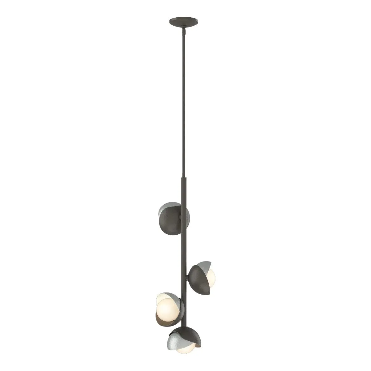 Brooklyn 12 in. 4 lights Pendant Light Dark Smoke finish