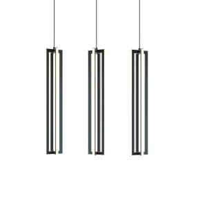 Cass 36 in. LED Pendant Light Black finish
