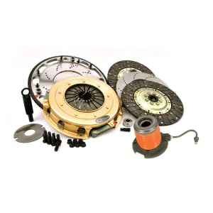 Centerforce SST Dual Disc Clutch Kit - 10.40 in Diameter - 1-1/8 in x 26 Spline - Solid Hub - Flywheel - Organic - Ford Mustang 2009-2017