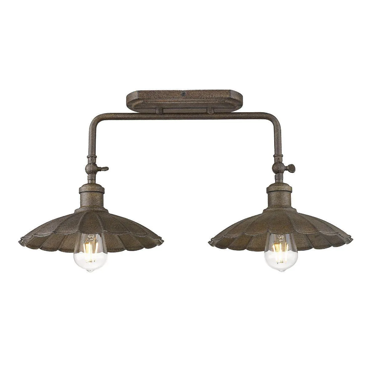Clemence 23 in. 2 Lights Vanity Light Rust Finish