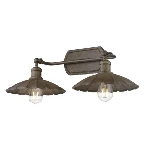 Clemence 23 in. 2 Lights Vanity Light Rust Finish