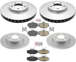 Coated Rotors & Brake Pads For Ford Taurus With 4 Wheel Disc Brakes 2001-2007