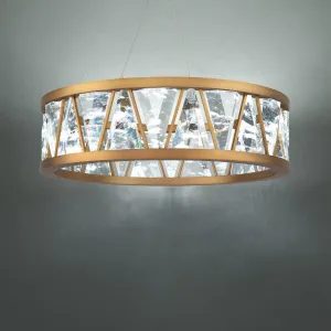 Corinth 32 in. LED Pendant Light Selectable CCT Brass Finish
