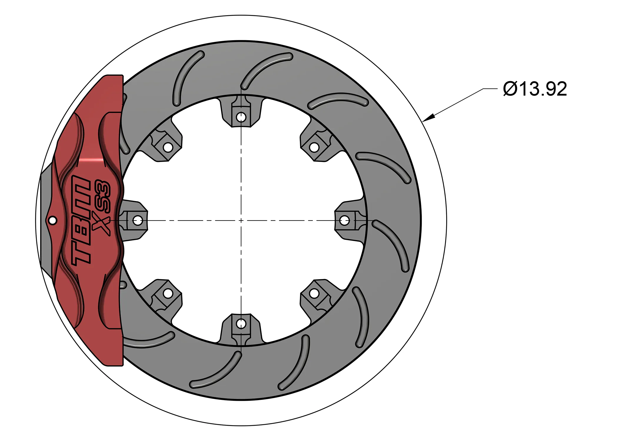 CTSV2 XS3 Front Extreme Street Brake Kit