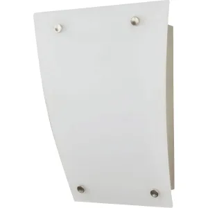 Dorset 12 in. LED Wall Light Satin Nickel Finish Matte White Shade