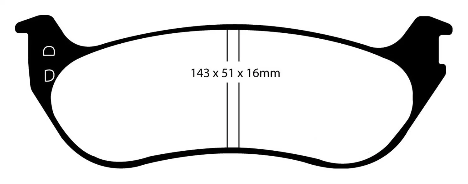 EBC Brakes DP61805 6000 Series Greenstuff Truck/SUV Brakes Disc Pads