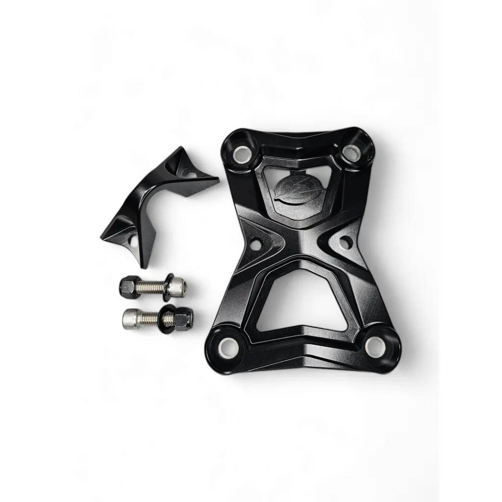 Elektric Offroad 2022-2024 Polaris RZR Turbo R/Pro R Radius Rod Plate with Tow Hook Black