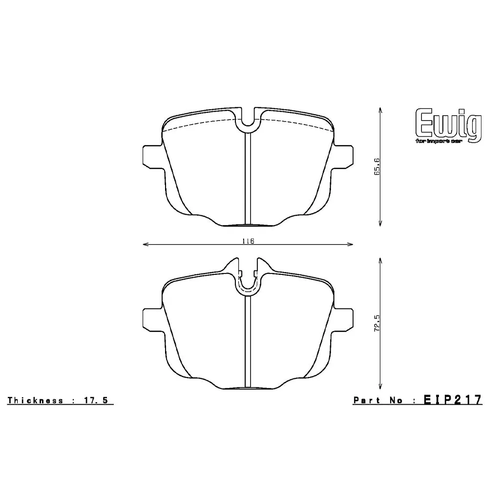 ENDLESS EIP217MX72 Rear Brake Pads for BMW M2 (G87) / M3 (G80) / M4 (G82)
