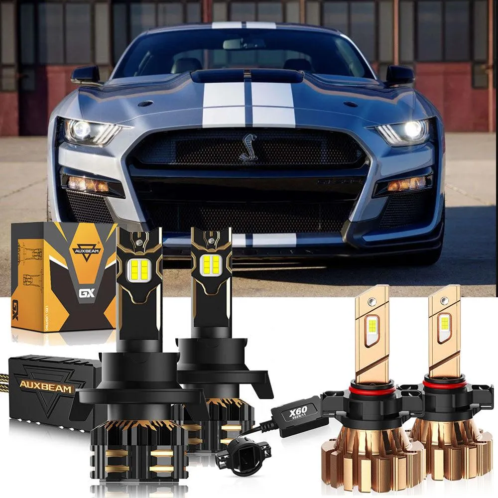 For 2007-2012 Ford Mustang Shelby GT500 H13 LED Headlight Bulbs