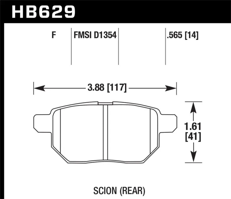 Hawk 2019  Corolla Hatchback Rear HPS 5.0 Brake Pads