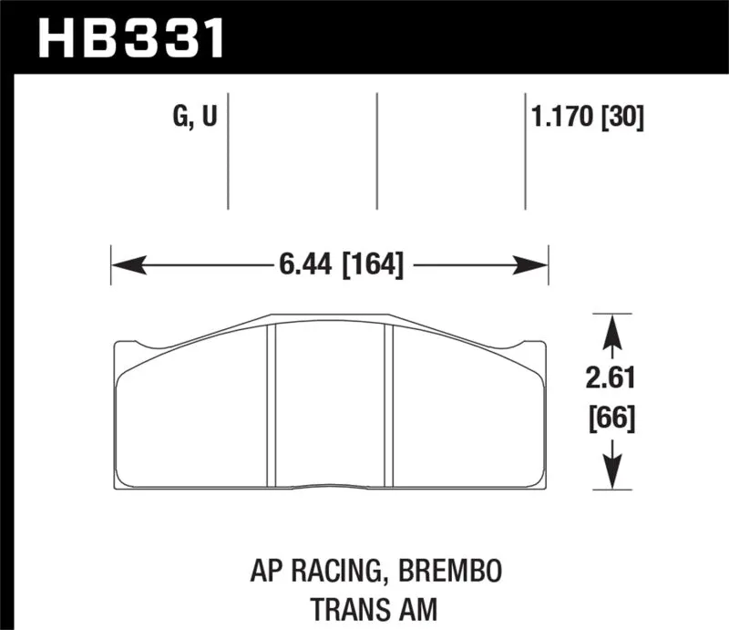 Hawk DTC-80 Race Brake Pads - AP Racing/Brembo 30mm - HB331Q1.17