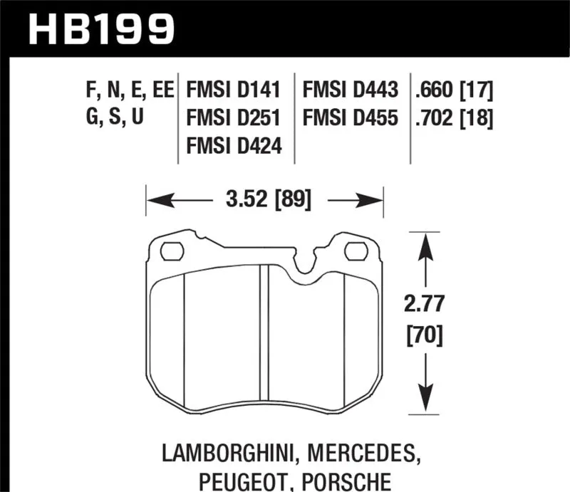 Hawk ER-1 Race Front Brake Pads - 79-83 PeuGeot 504 Station Wagon - HB199D.702