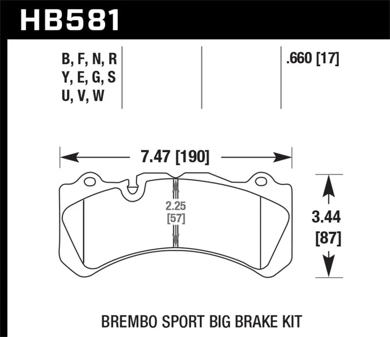 Hawk HPS 5.0 Street Front Brake Pads - Brembo Caliper Family J/N - HB581B.660