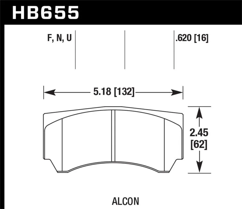 Hawk HPS Street Brake Pads - Alcon - HB655F.620