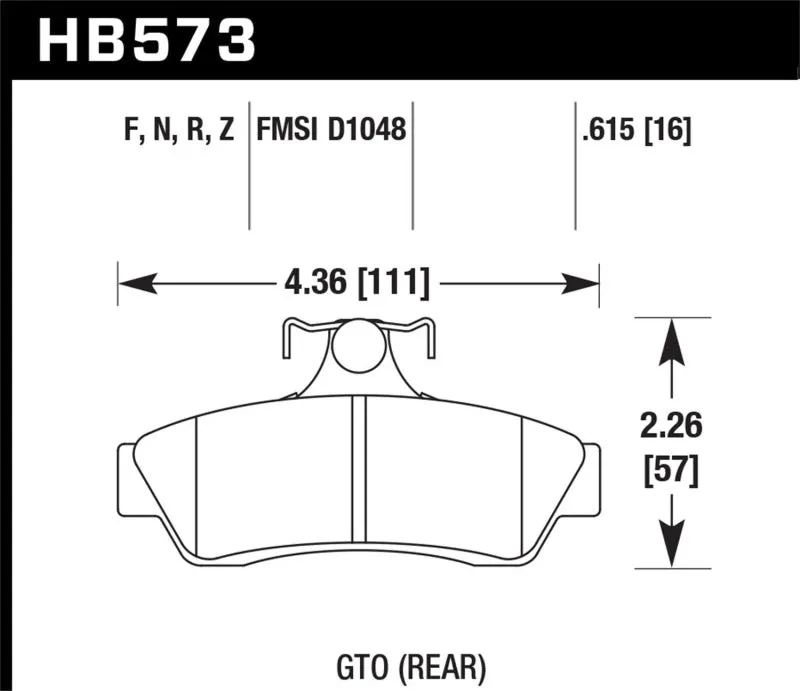 Hawk HPS Street Brake Pads - HB573F.615