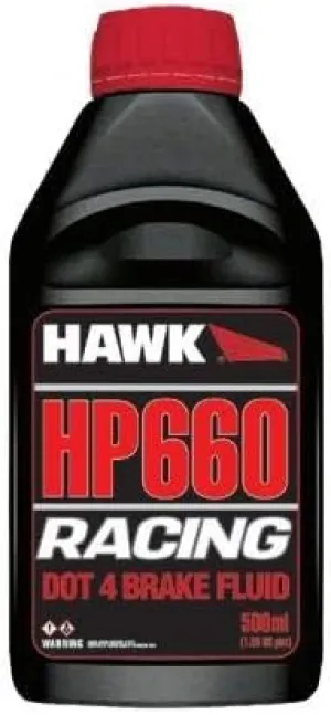 Hawk Performance HP660 High Temp Race DOT 4 Brake Fluid - 500ml - HP660