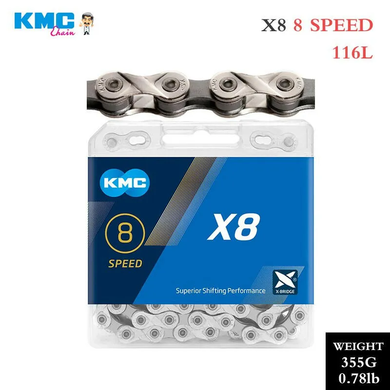 KMC Bike Chain X8 X9 X10 X11 X12 MTB/Road Chain 8v 9v 10v 11v 12v Speed Bike Crankset for Shimano SRAM Parts