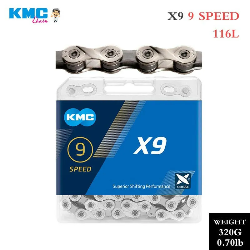 KMC Bike Chain X8 X9 X10 X11 X12 MTB/Road Chain 8v 9v 10v 11v 12v Speed Bike Crankset for Shimano SRAM Parts