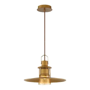 Lamport 16 in. LED Pendant Light Brass Finish