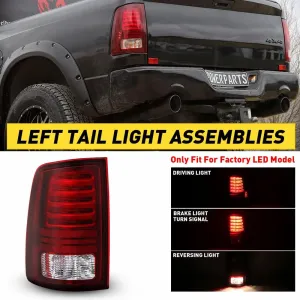 LED Tail Light Assemblies Compatible With 2013-2018 Dodge Ram 1500 2500 3500 Rear Factory Tail Light(Replaces OEM LED ONLY)