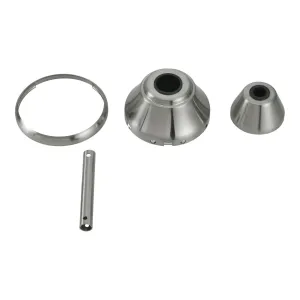 Maverick LED Ceiling Fan Custom Finish Kit Brushed Steel Finish