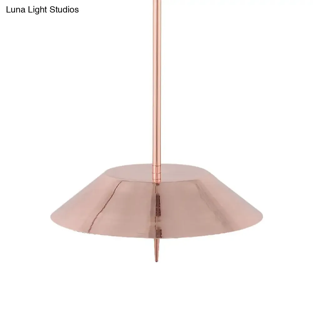 Metal Nordic Style Pendant Light - Black/Copper/Gold Cone Shade, Perfect for Dining Rooms