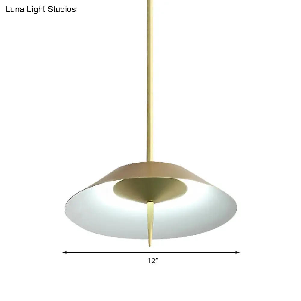 Metal Nordic Style Pendant Light - Black/Copper/Gold Cone Shade, Perfect for Dining Rooms