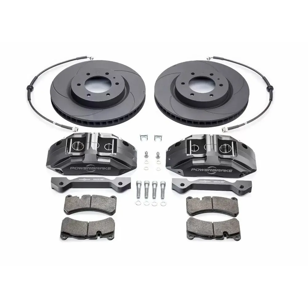 Powerbrake - Stage-1 Big Brake Kit - Grey - Toyota Tacoma (2005-2023), 4Runner (2003-2009), FJ Cruiser (2007-2014), Lexus GX470 (2003-2009)