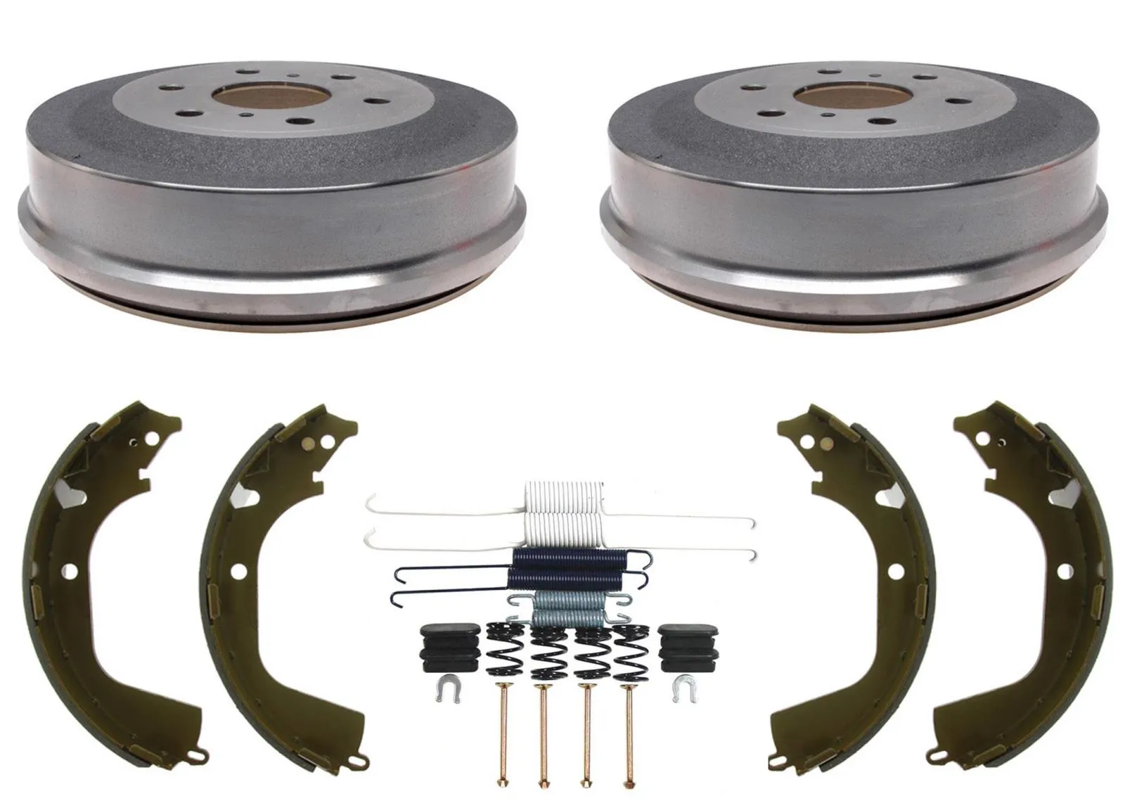Premium Rear Brake Drum and Brake Shoe Service Kit for GMC Silverado 1500 09-13