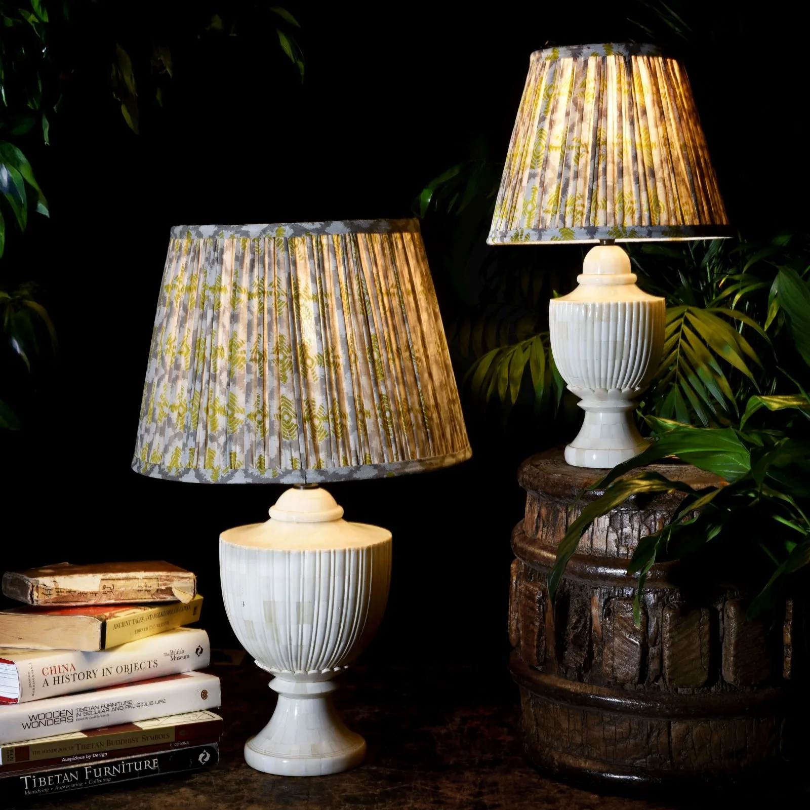 Regency Style Bone Inlaid Table Lamp