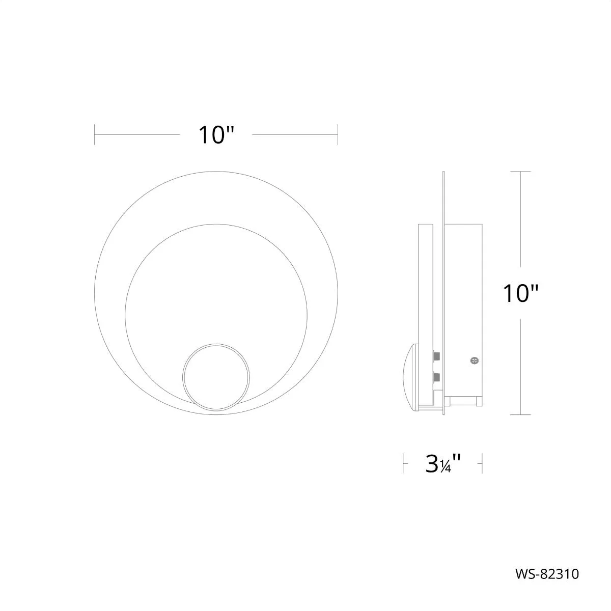 Rowlings 10 in. LED Wall Sconce Black finish